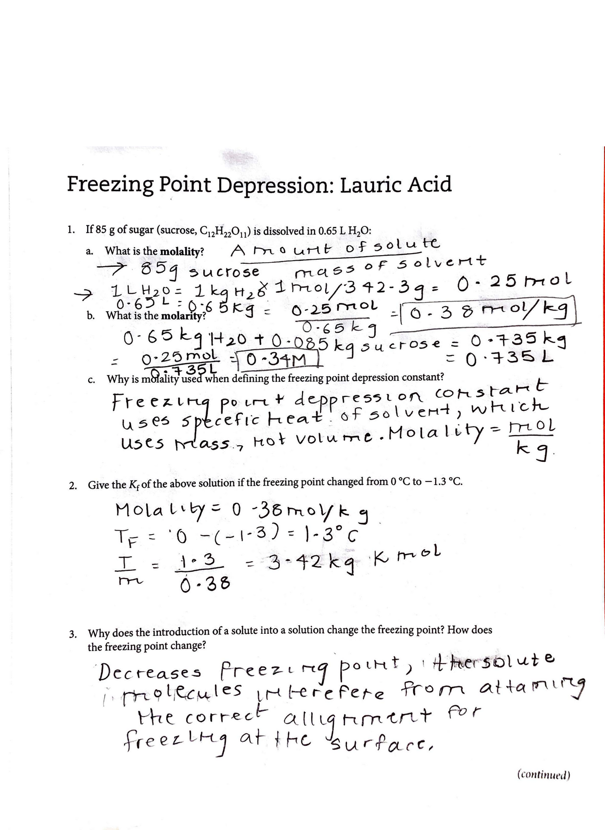 Whats Freezing Point Depression