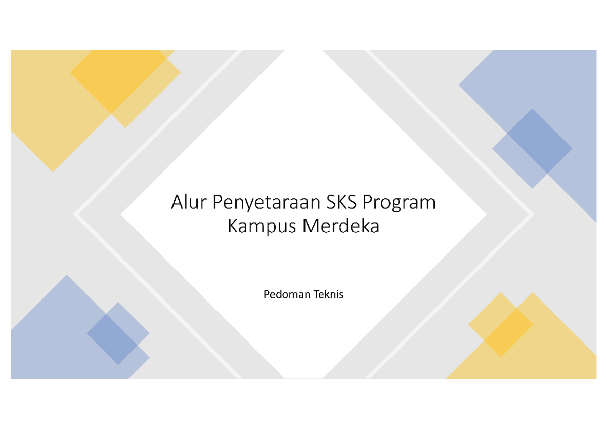 Alur Penyetaraan SKS Program Kampus Merdeka v1 Mahasiswa - kuliah ...