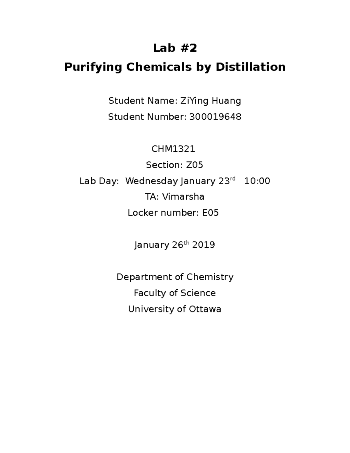 second organic chemistry lab Lab Purifying Chemicals by Distillation