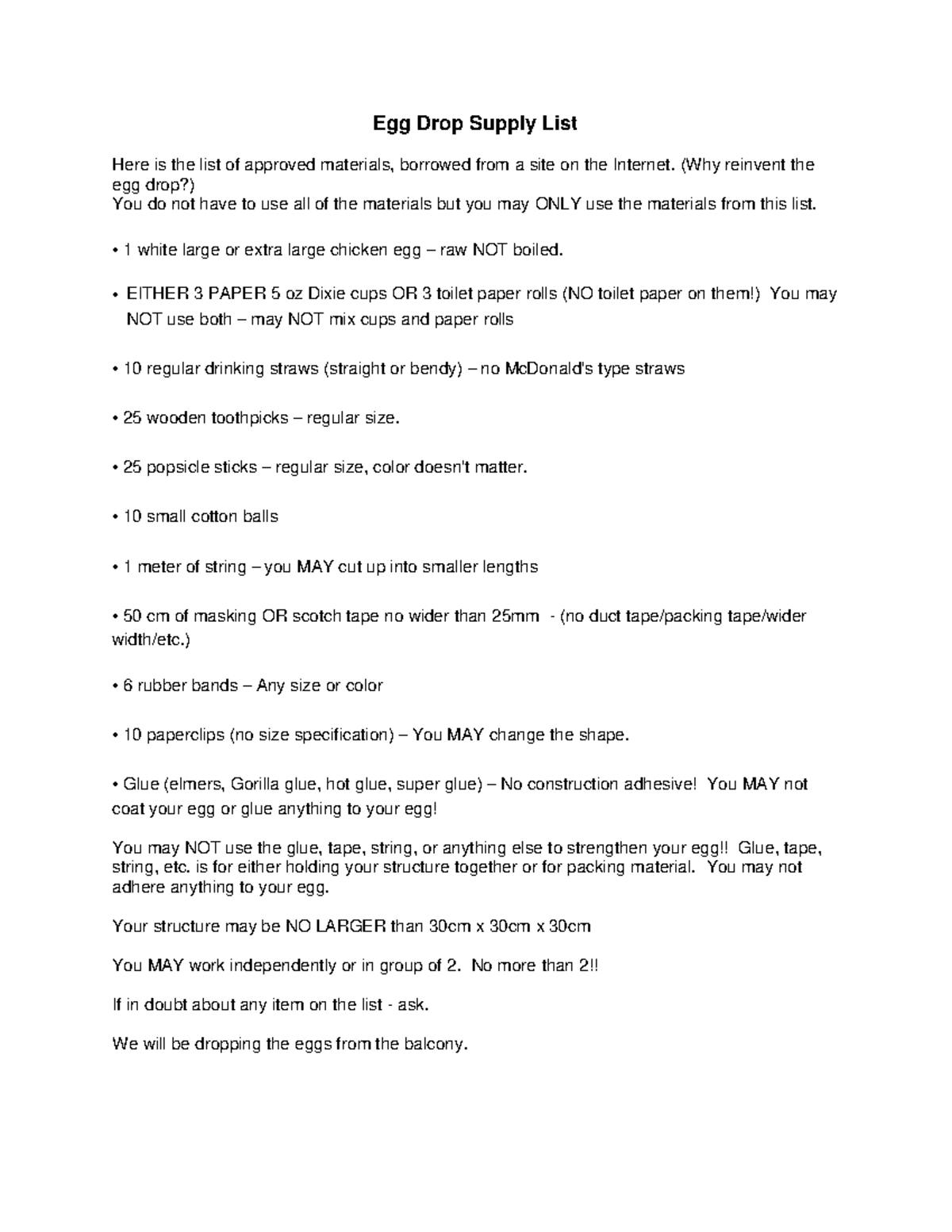 Inbound 8080836581279156681 Egg Drop Supply List Here is the list of