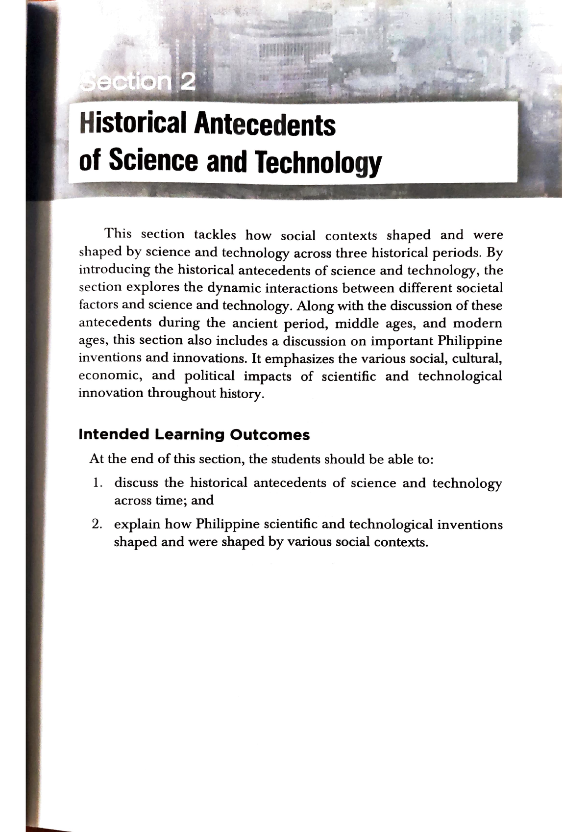 Module 1. Section 2 - Historical Antecedents Of Science And Technology ...