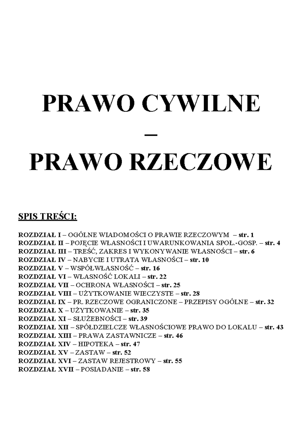 Prawo Rzeczowe Ignatowicz - PRAWO CYWILNE – PRAWO RZECZOWE ROZDZIAA I ...