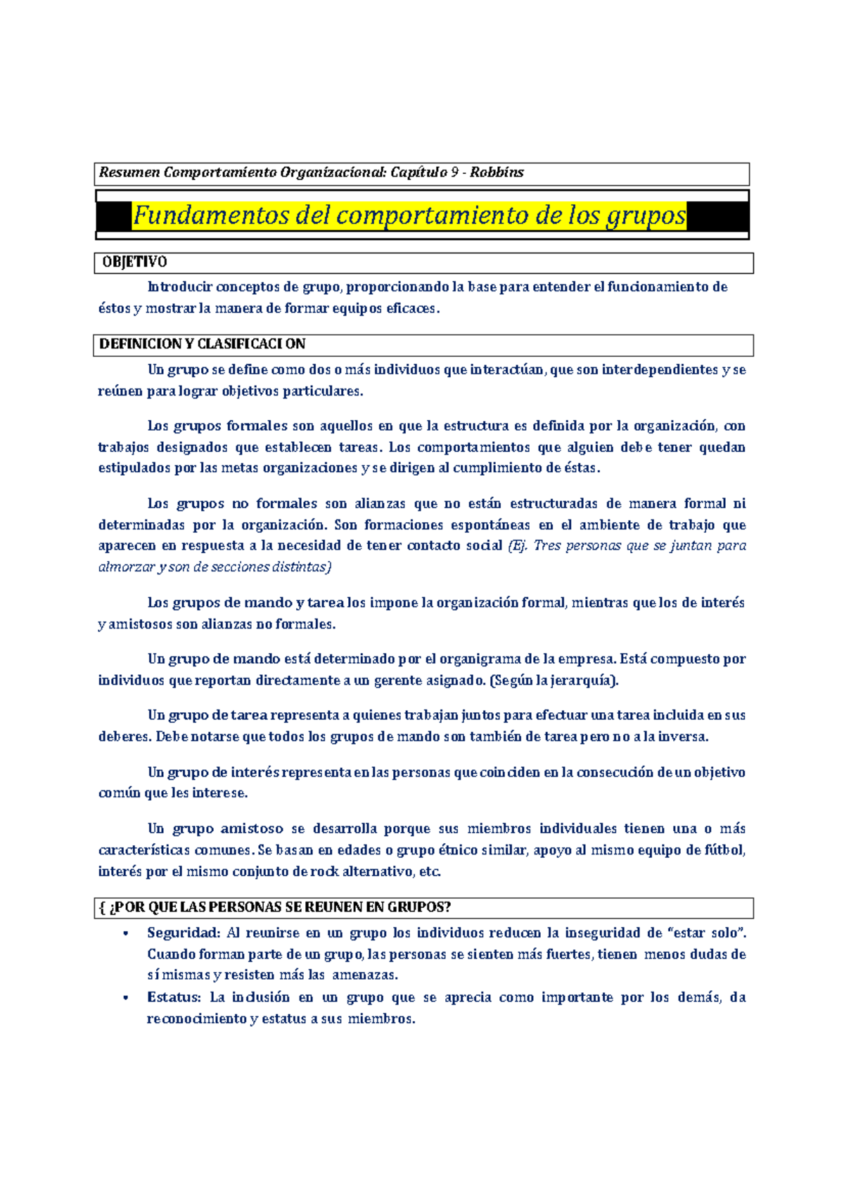 Sobre los grupos - Fundamentos del comportamiento de los grupos ...