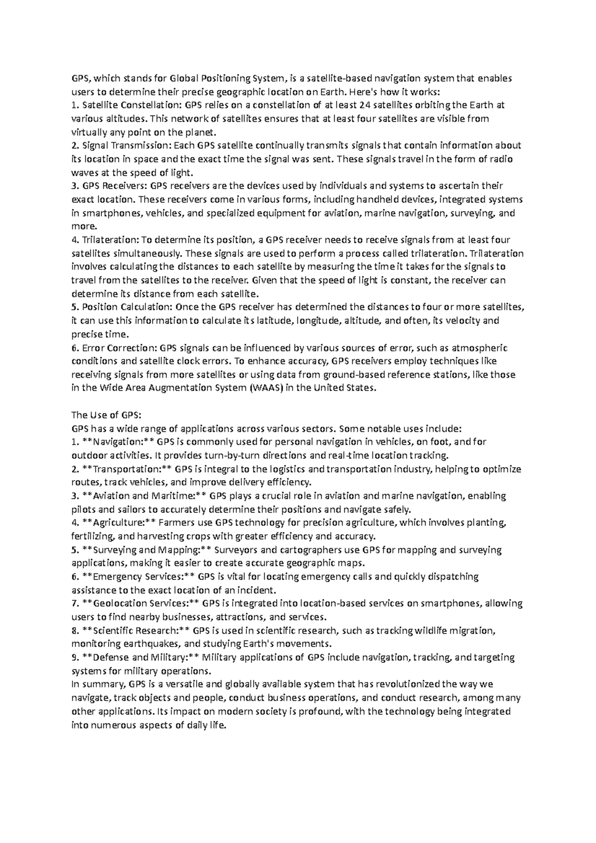 GPS GPS, which stands for Global Positioning System, is a satellite