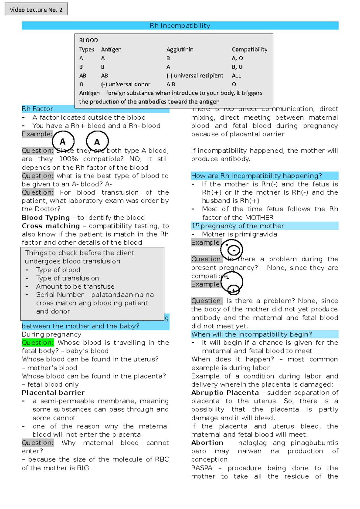 Rh Incompatibility - Francis Vasquez - Rh Incompatibility Rh Factor - A ...