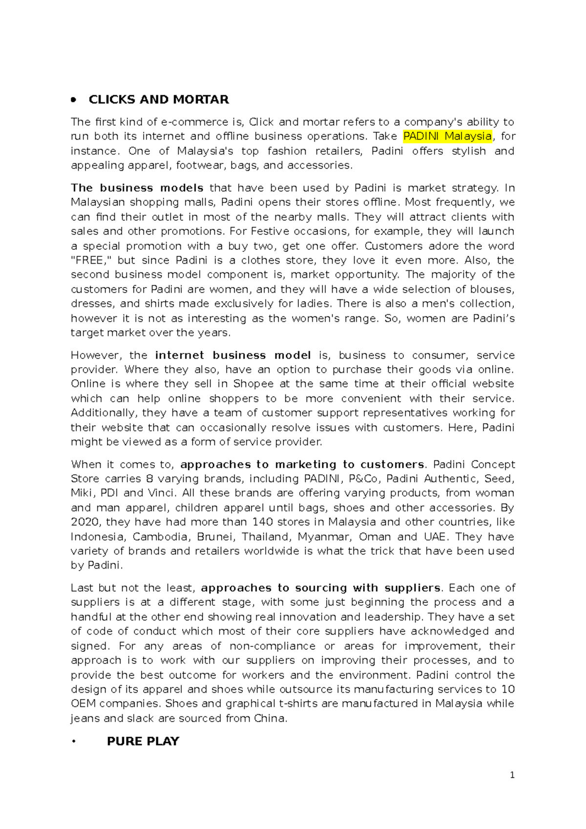 Forum 1 Accounts assignment questions CLICKS AND MORTAR The first