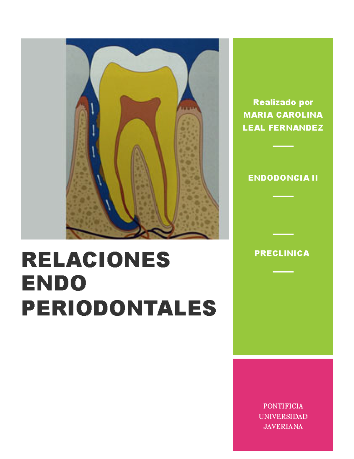 Guia relaciones endo perio RELACIONES ENDO PERIODONTALES Realizado