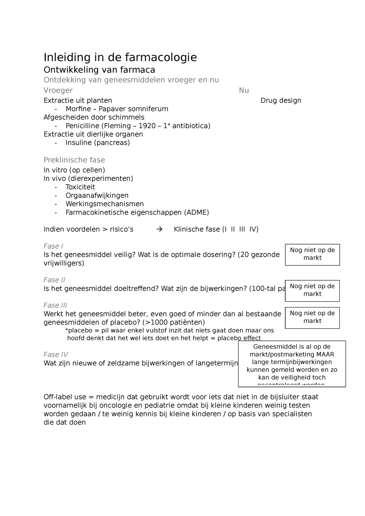 Med Wetenschappen Farmacologie Inleiding In De Farmacologie Ontwikkeling Van Farmaca