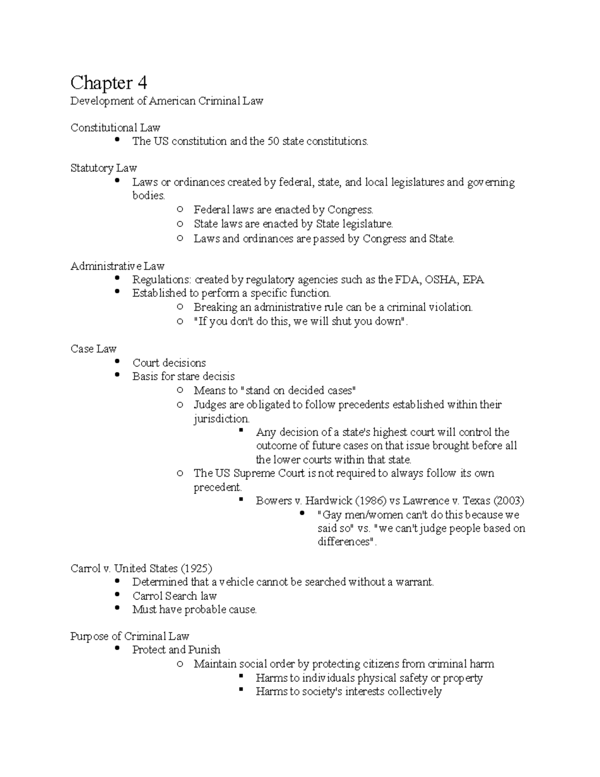 Chapter 4 - Lecture notes 4-5 - Chapter 4 Development of American ...