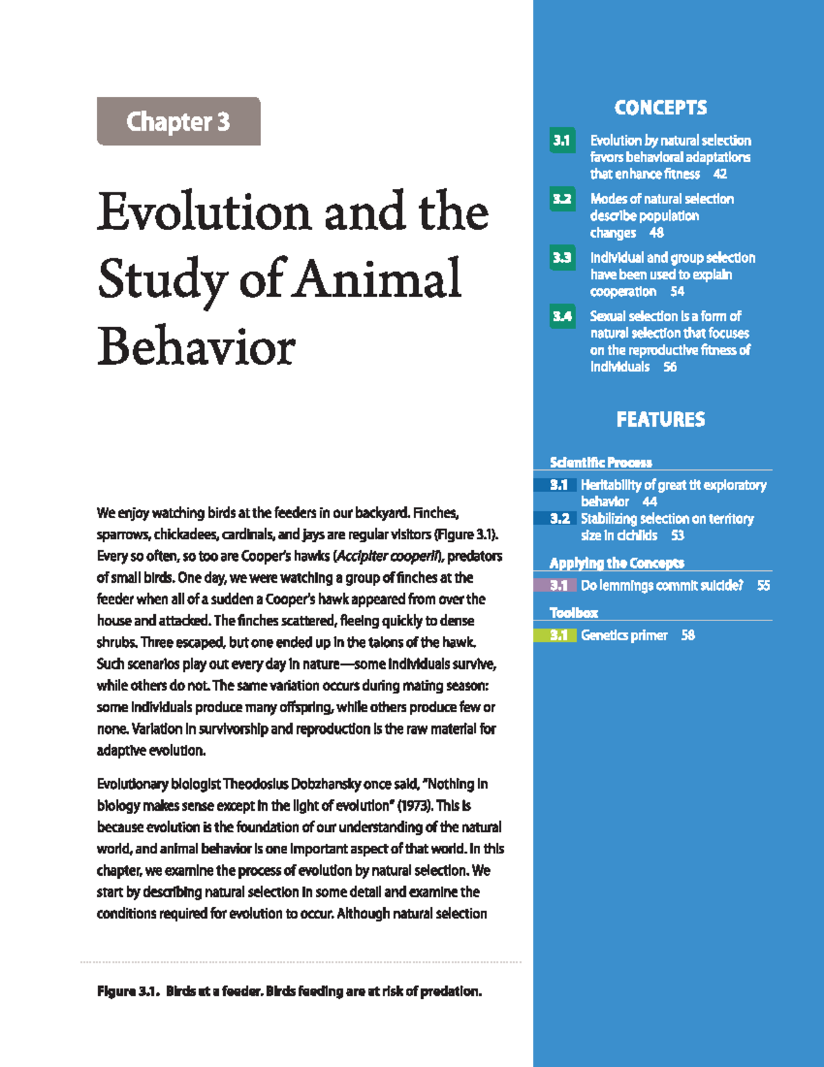 Lifesci 2D03 Chapter 3 Textbook - CONCEPTS Chapter 3 3 Evolution ...