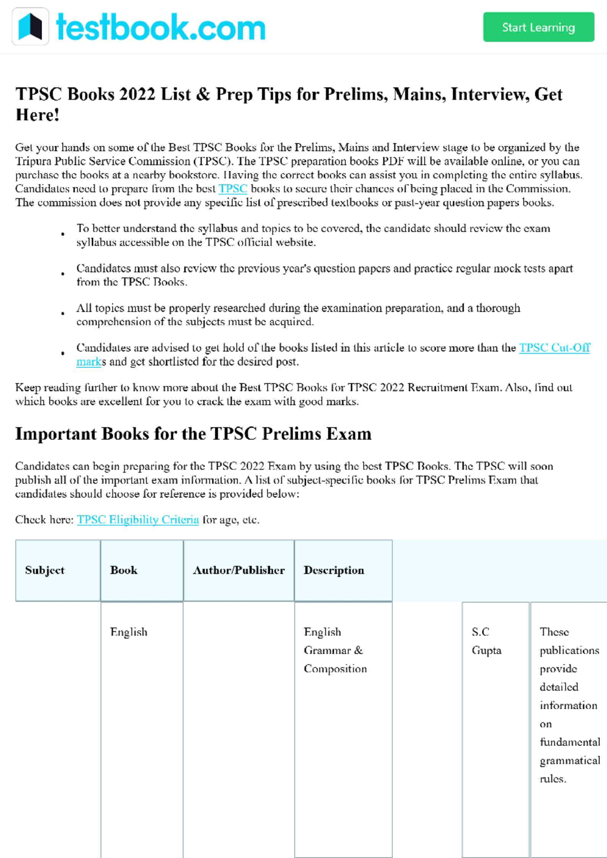 TPSC Books 2022 List & Prep Tips for Prelims, Mains, Interview, Get ...