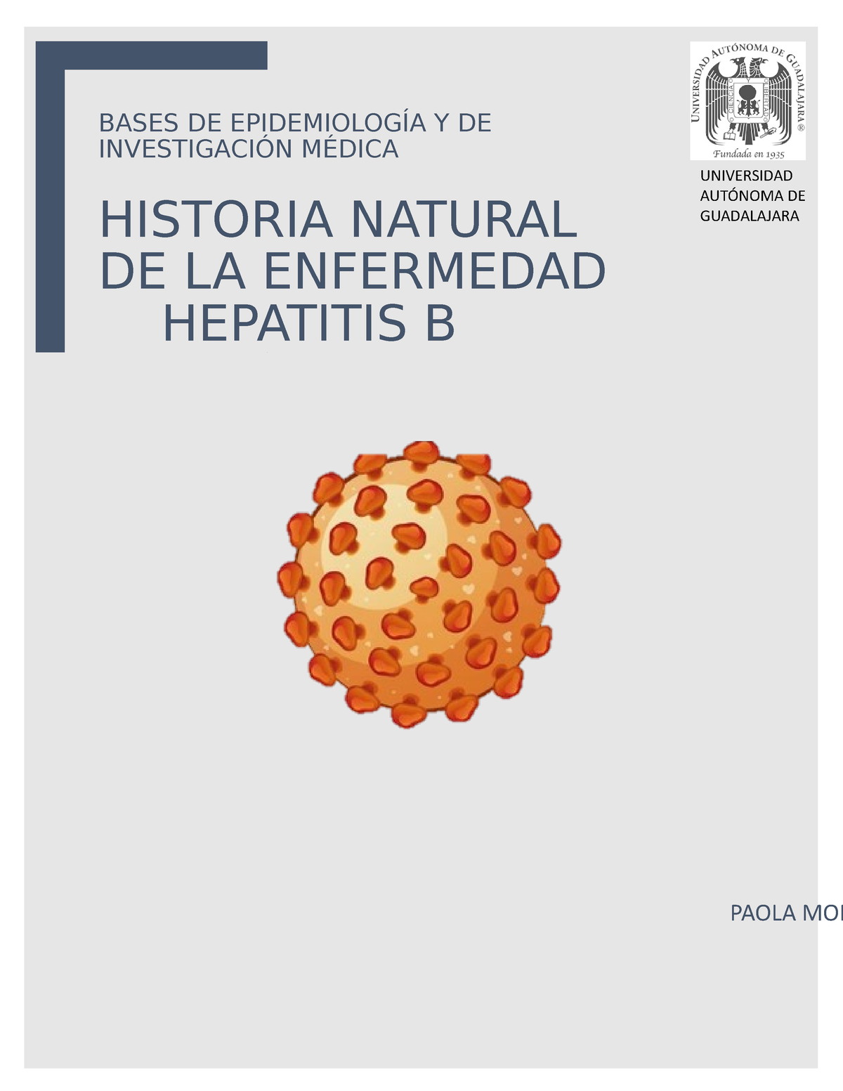 Historia De La Enfermedad Hepatitis B - BASES DE EPIDEMIOLOGÍA Y DE ...