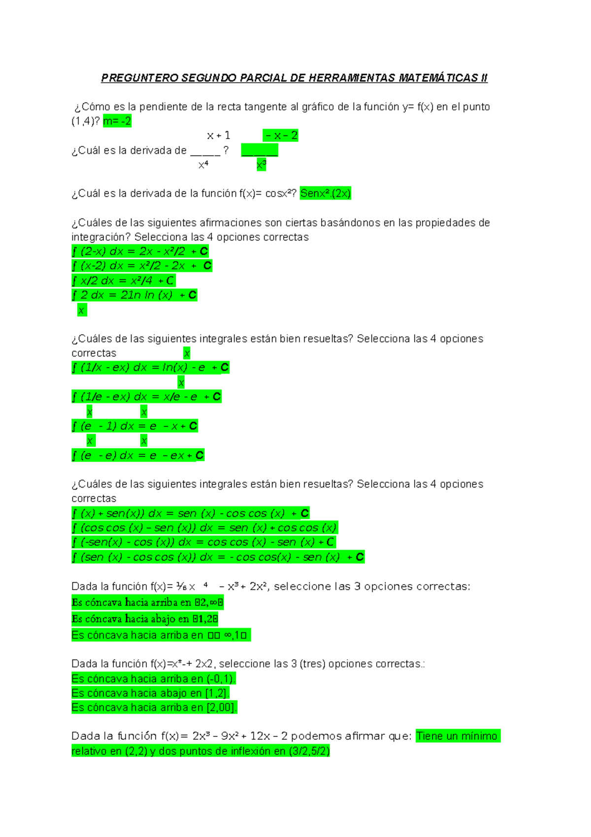 Preguntero Segundo Parcial DE Herramientas Matemáticas II - PREGUNTERO ...