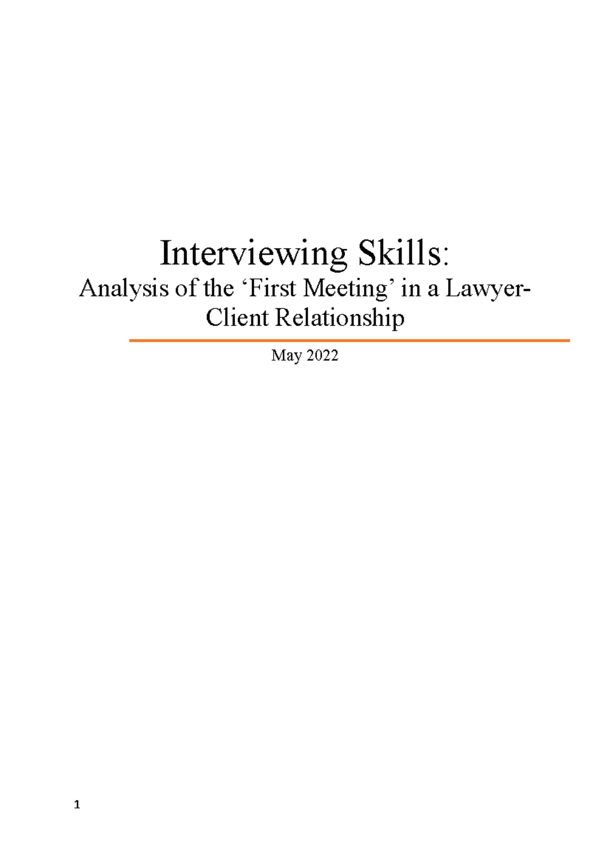 legal-skills-report-communication-interviewing-skills-analysis-of