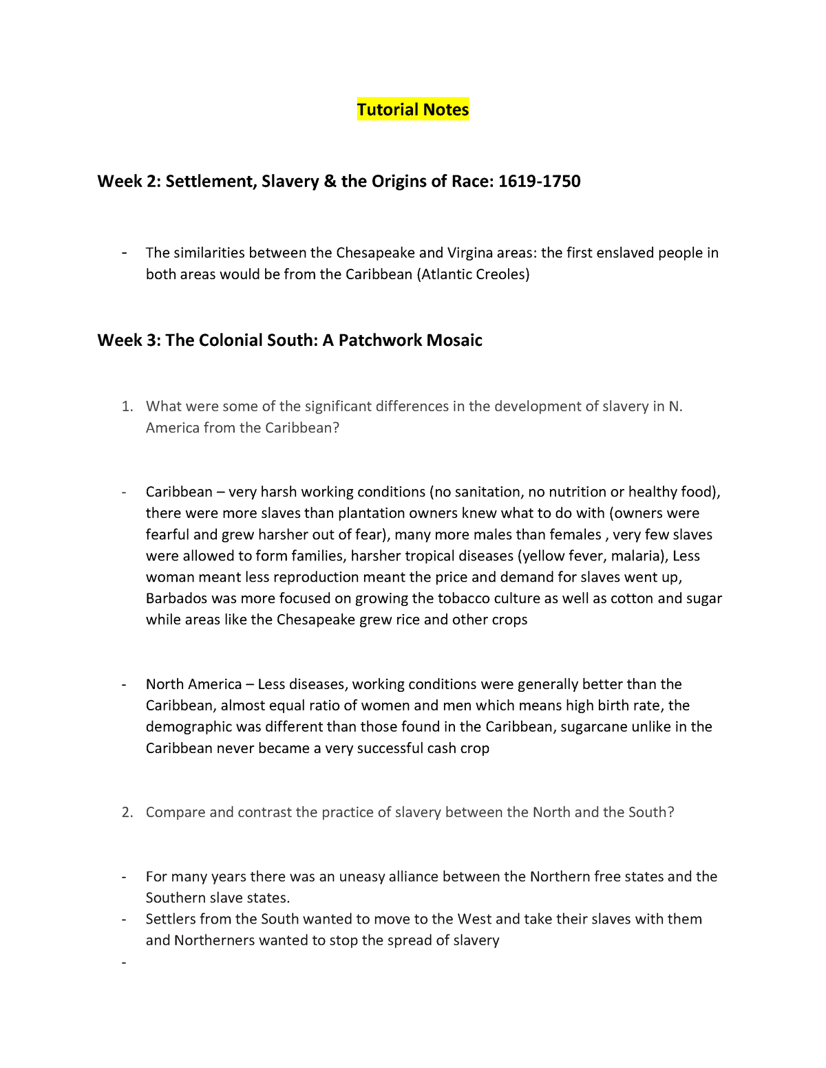 his2028-tutorial-notes-tutorial-notes-week-2-settlement-slavery