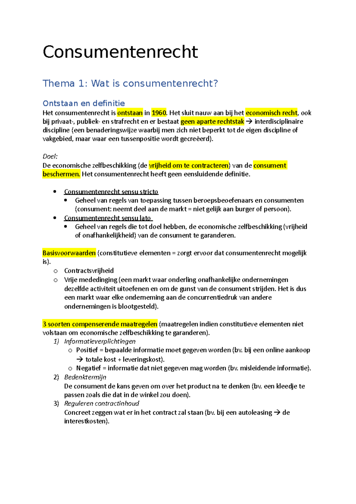 Consumentenrecht - HoGent - Studocu