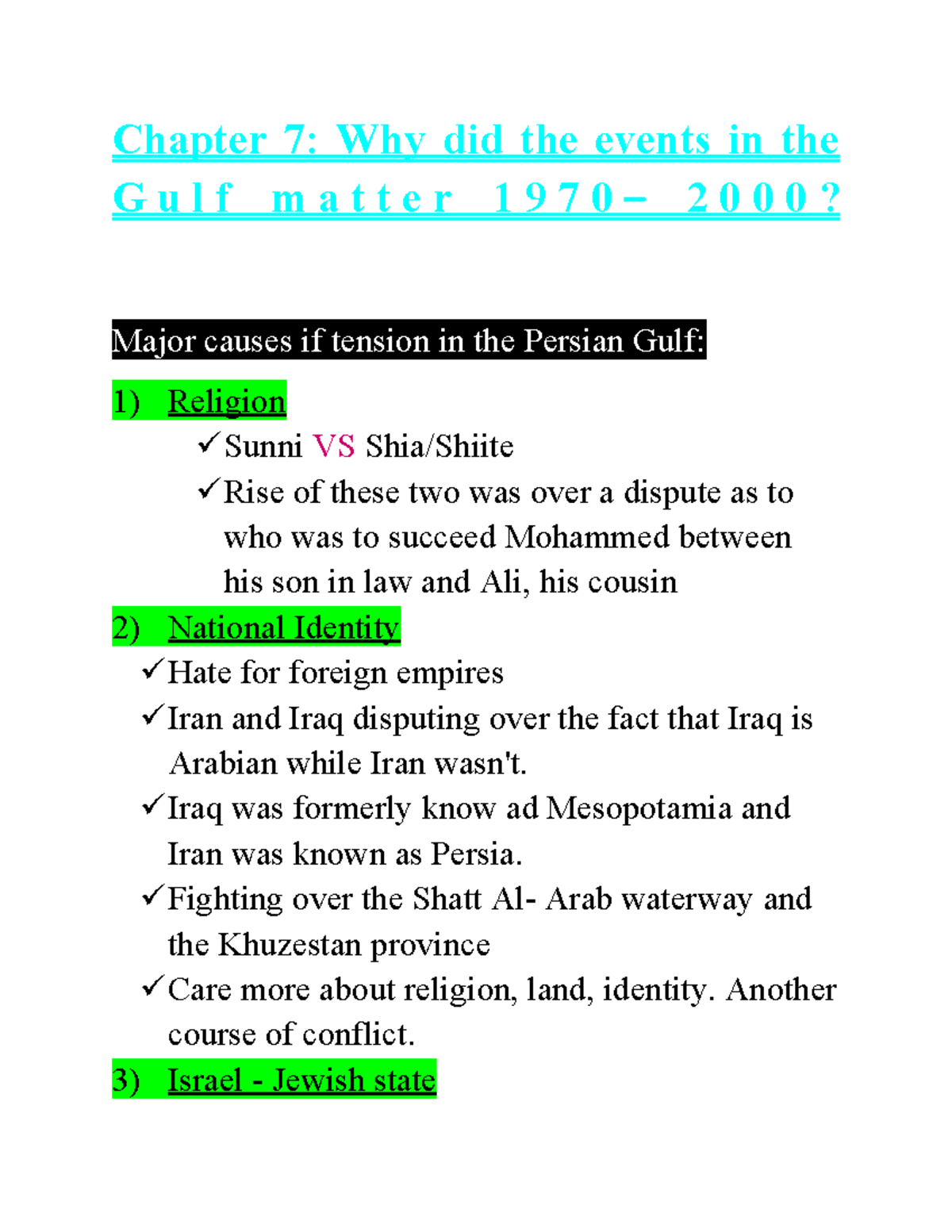 Igcse history notes - It is a lecture - Chapter 7: Why did the events ...