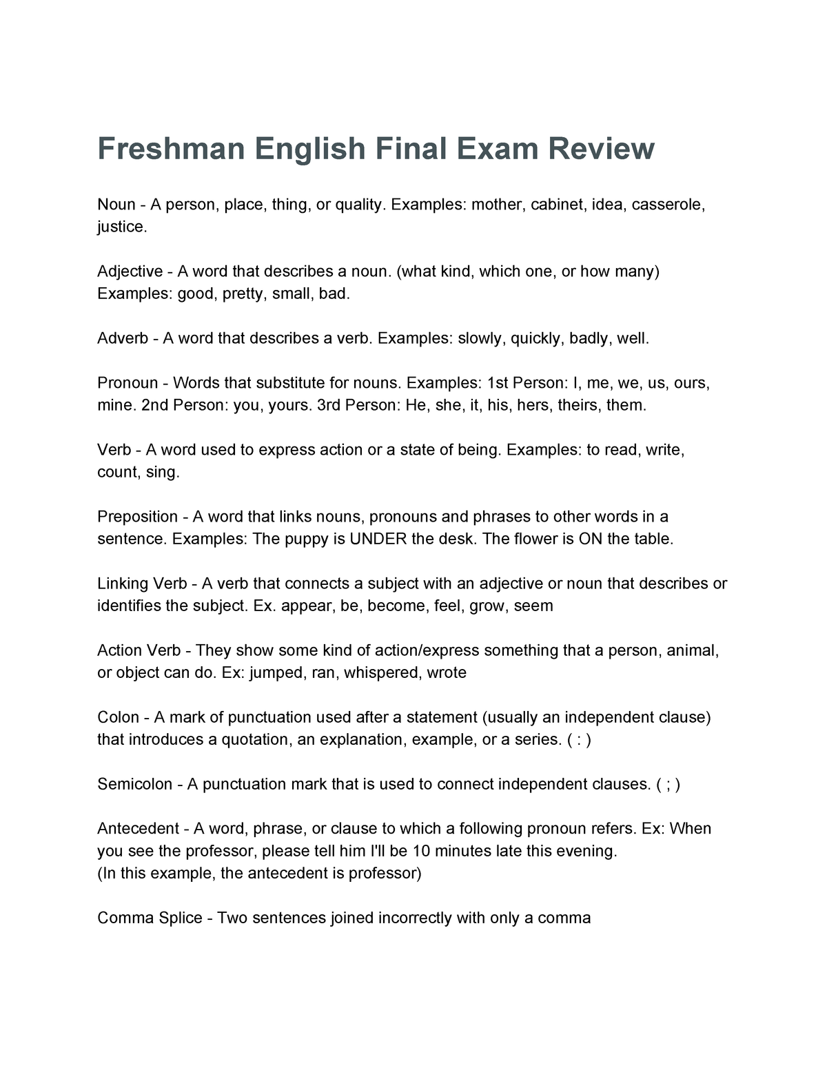 Exam May 1 Spring 2018 Questions And Answers Engl 2030 Studocu