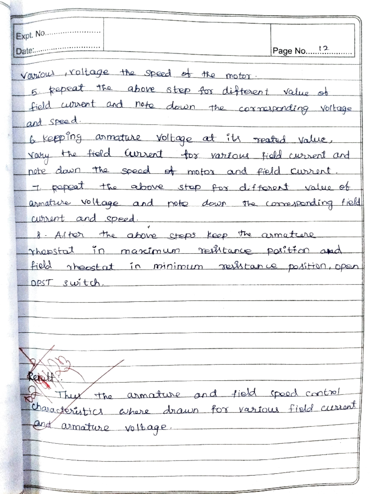 Ee3311 Em Lab 1 2 Electrical Machines Practical Expt No