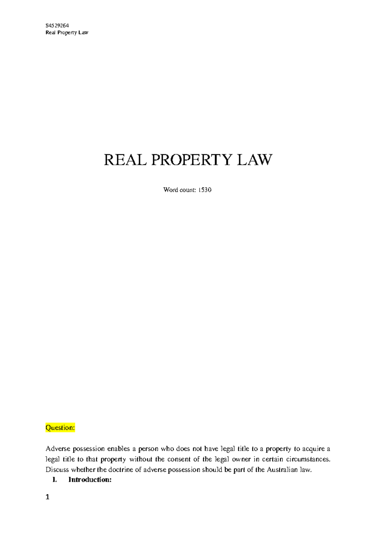 assignment in property law