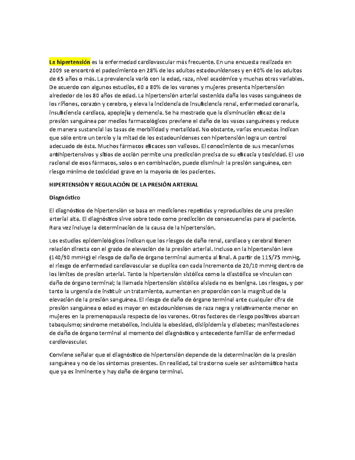 Hipotensión y presión sanguínea lábil