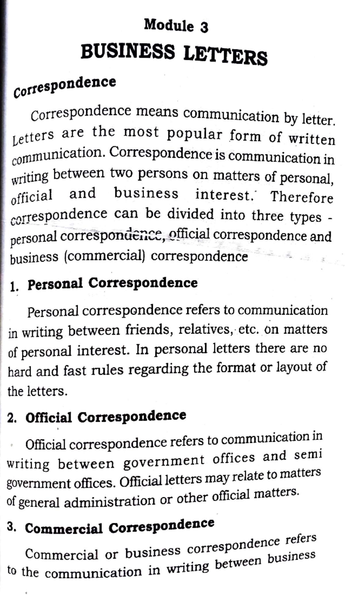 Business Letters - It's note written by Dr. Antony Thomas ...