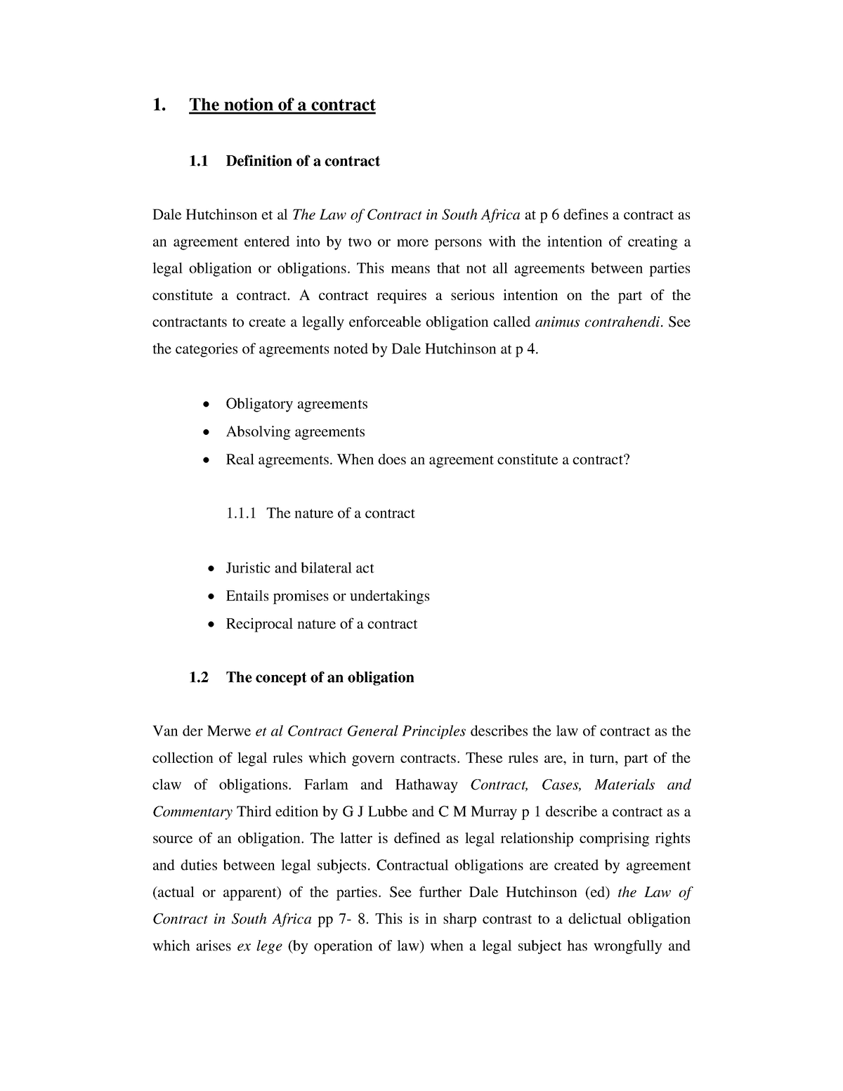 Law Of Contract B - LEARNING OUTCOMES The Module Has Dual Outcomes. The ...