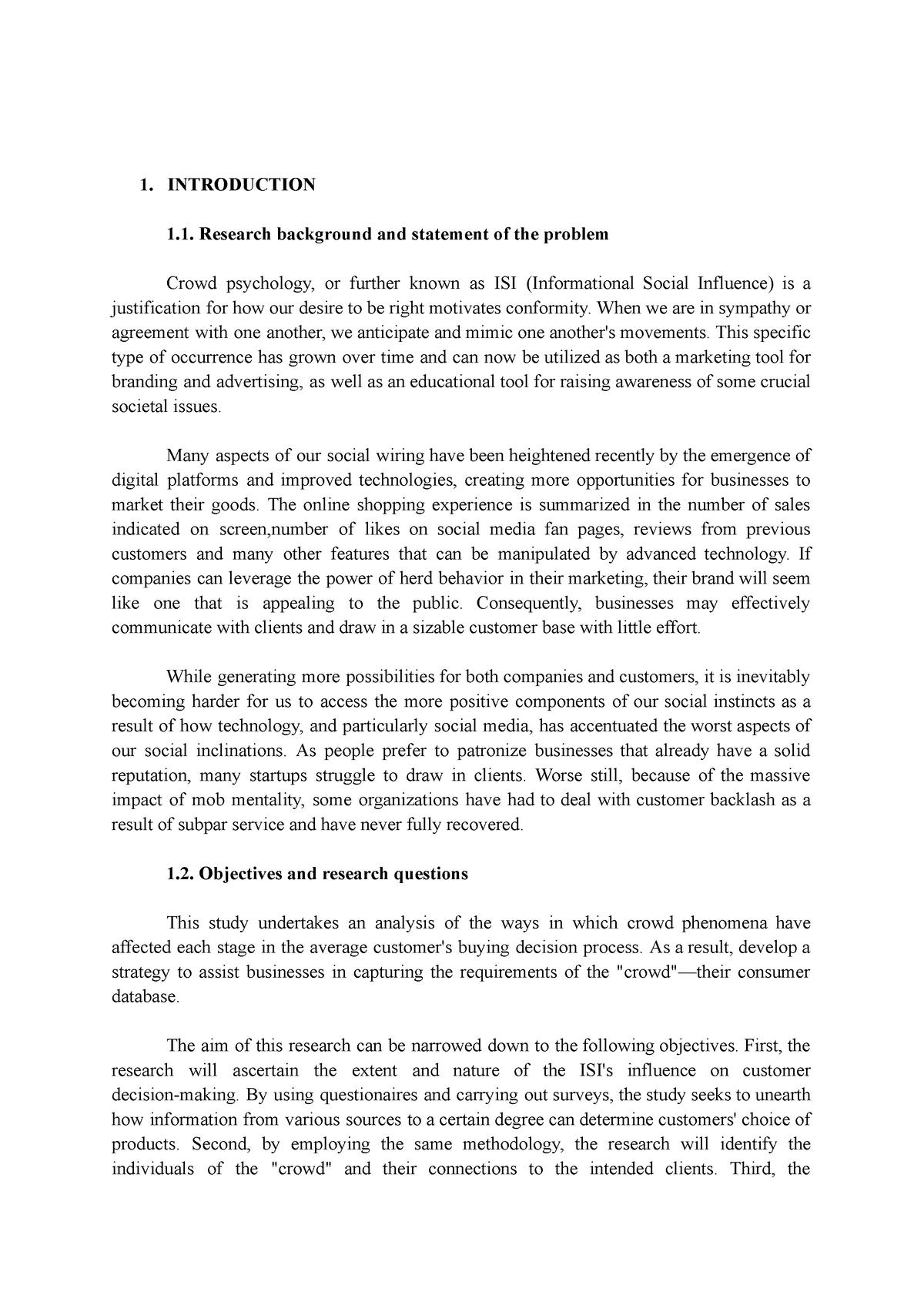 propose research title background of the problem reasons brainly