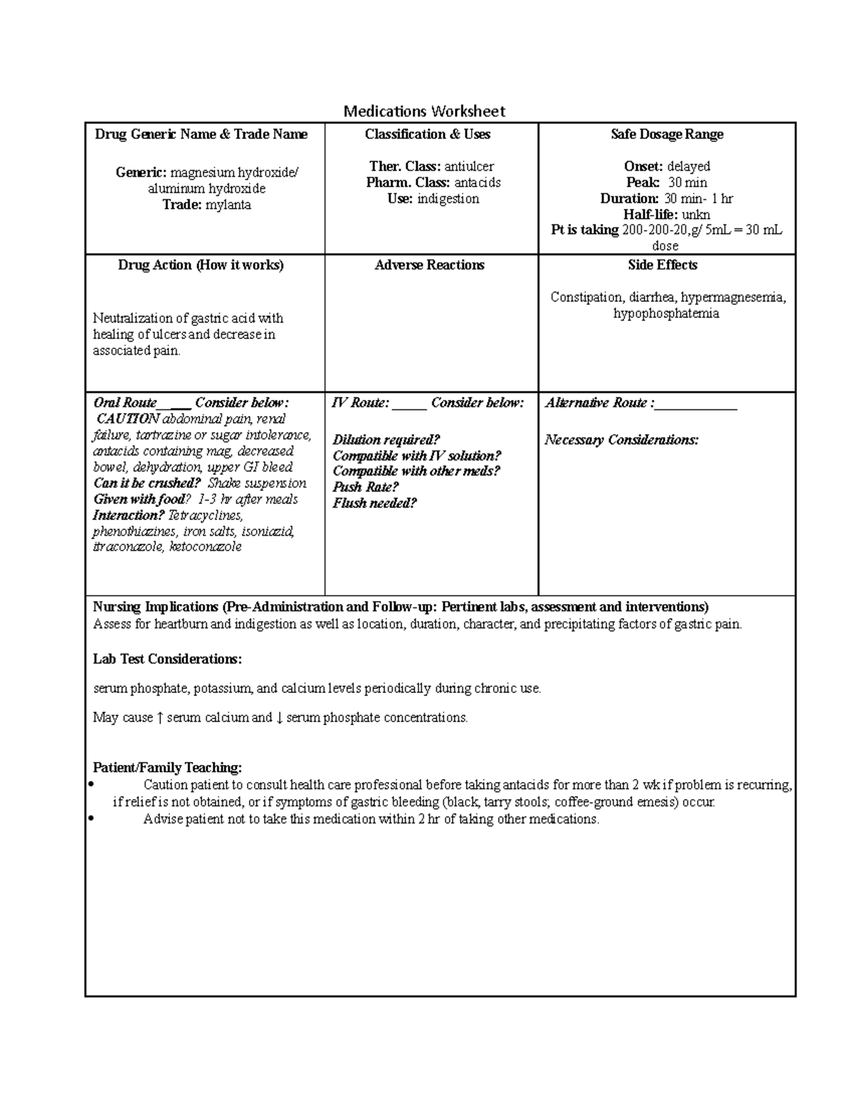 mylanta-medications-worksheet-drug-generic-name-trade-name-generic