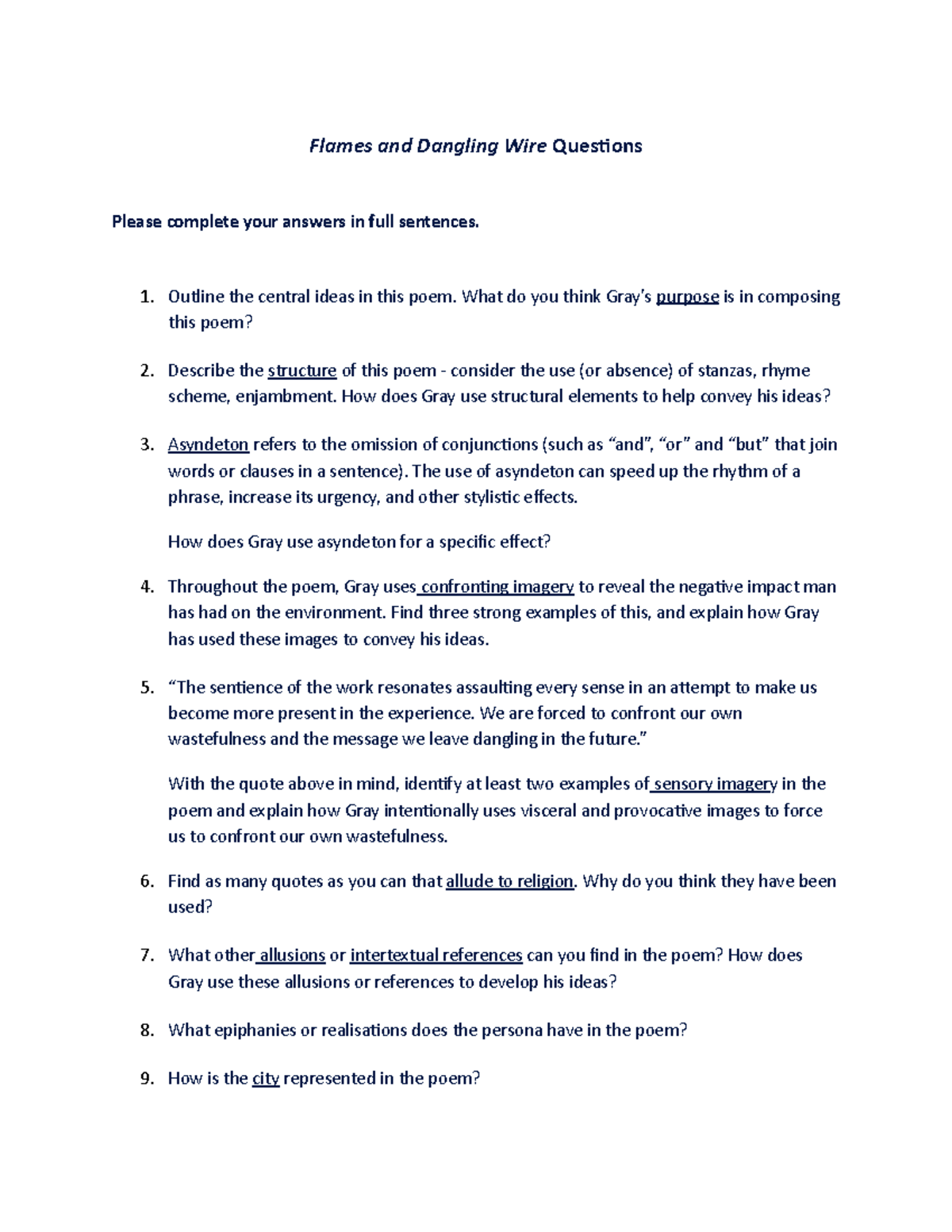 'Flames and Dangling Wire' Questions CN - Flames and Dangling Wire ...
