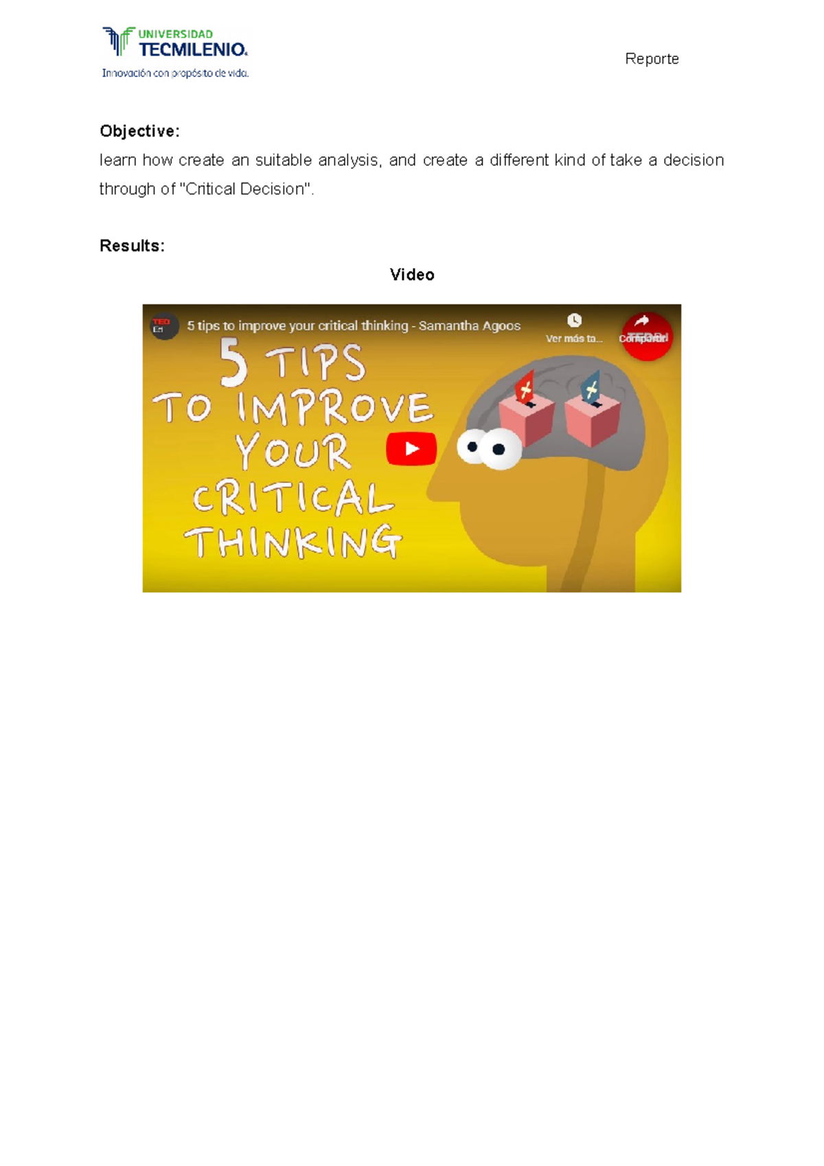 7HW#9 - Making Decisions - Objective: learn how create an suitable ...