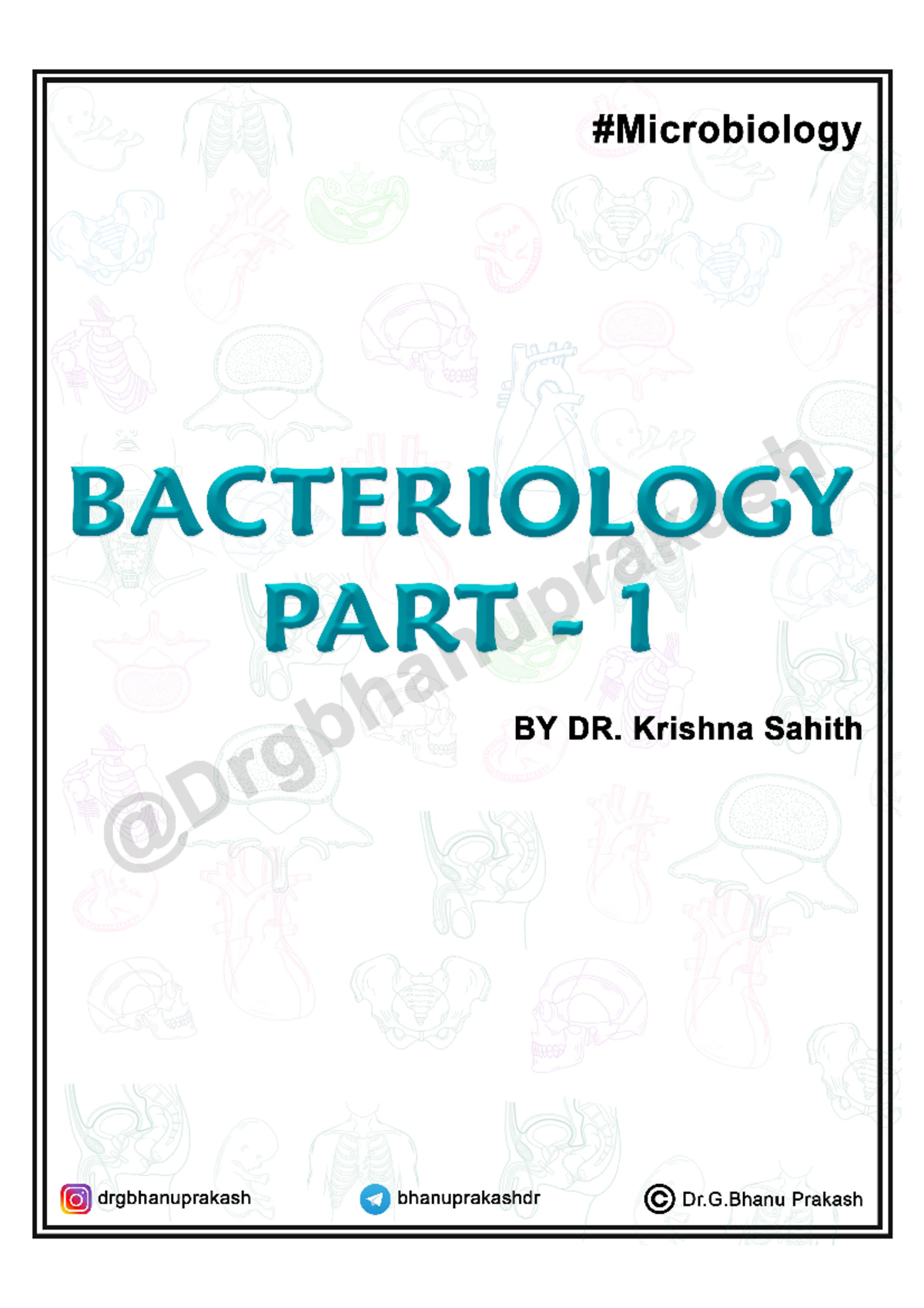 Bacteriology Part 1 an important note General Adult psychiatry