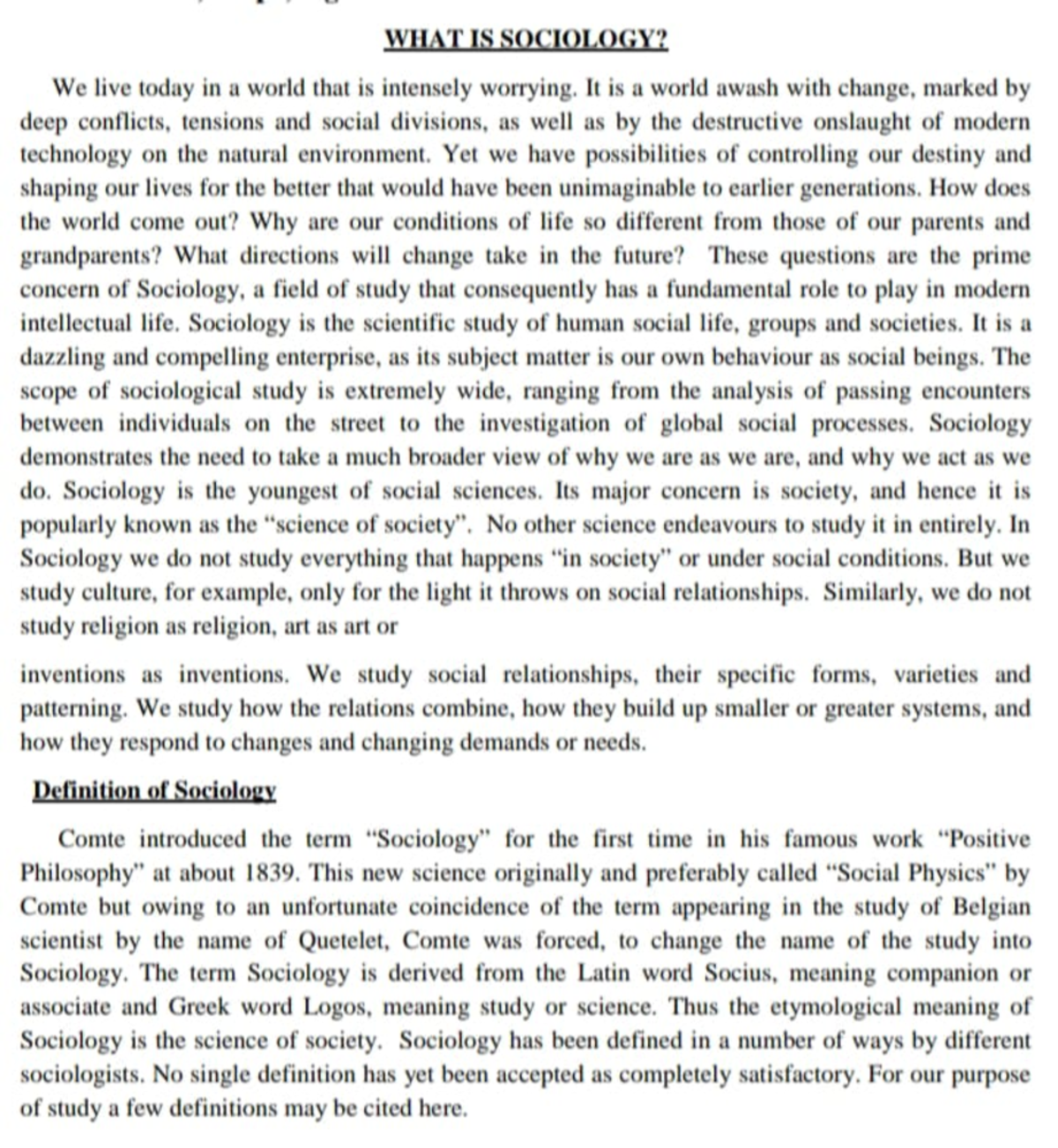 What is sociology and nature of sociology - BA sociology - Studocu