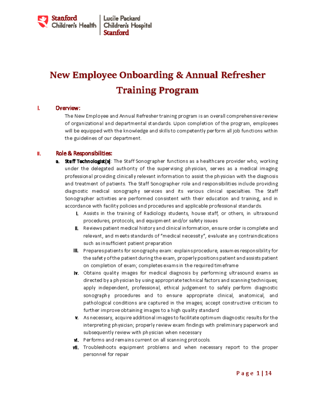 Annual Refresher Training Program – LTEOR