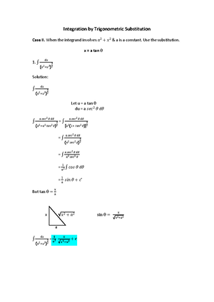 Integral Calculus (Power Formula) - Calculus 2 Formulas: D(c) = 0 D(x ...