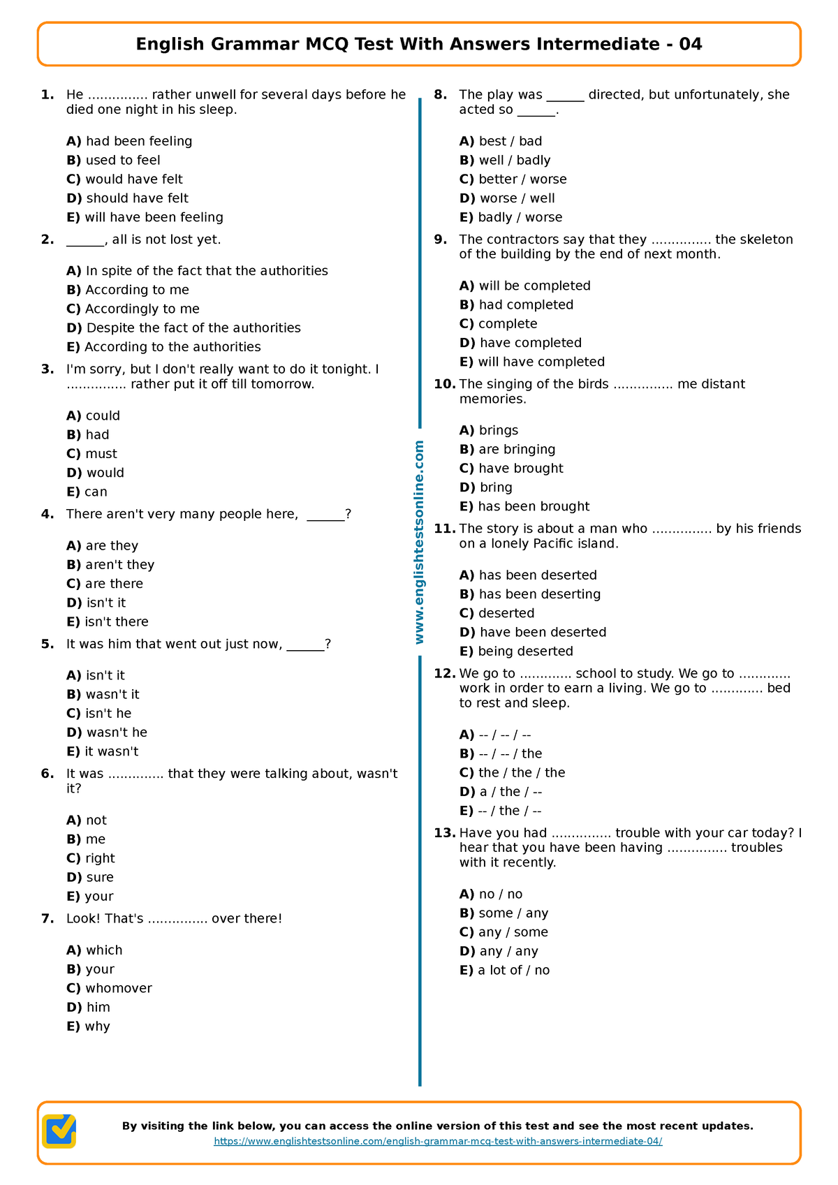 631 English-grammar-mcq-test-with-answers-intermediate-04 ...