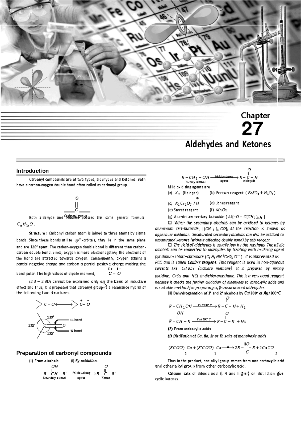 Aldehydes AND Ketones Chemistry Notes - Chapter 27 Aldehydes and ...