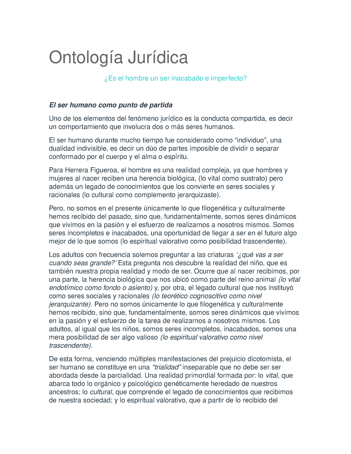 Ontologia Juridica Apuntes 3 4 Studocu