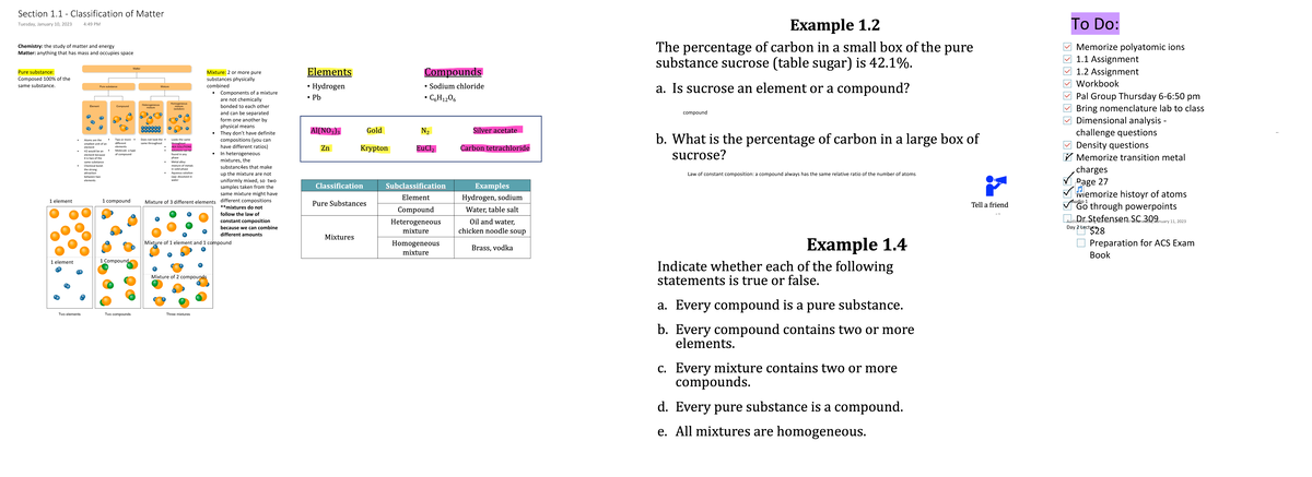 Section 1.1 - Classification of Matter - Chemistry: the study of matter ...
