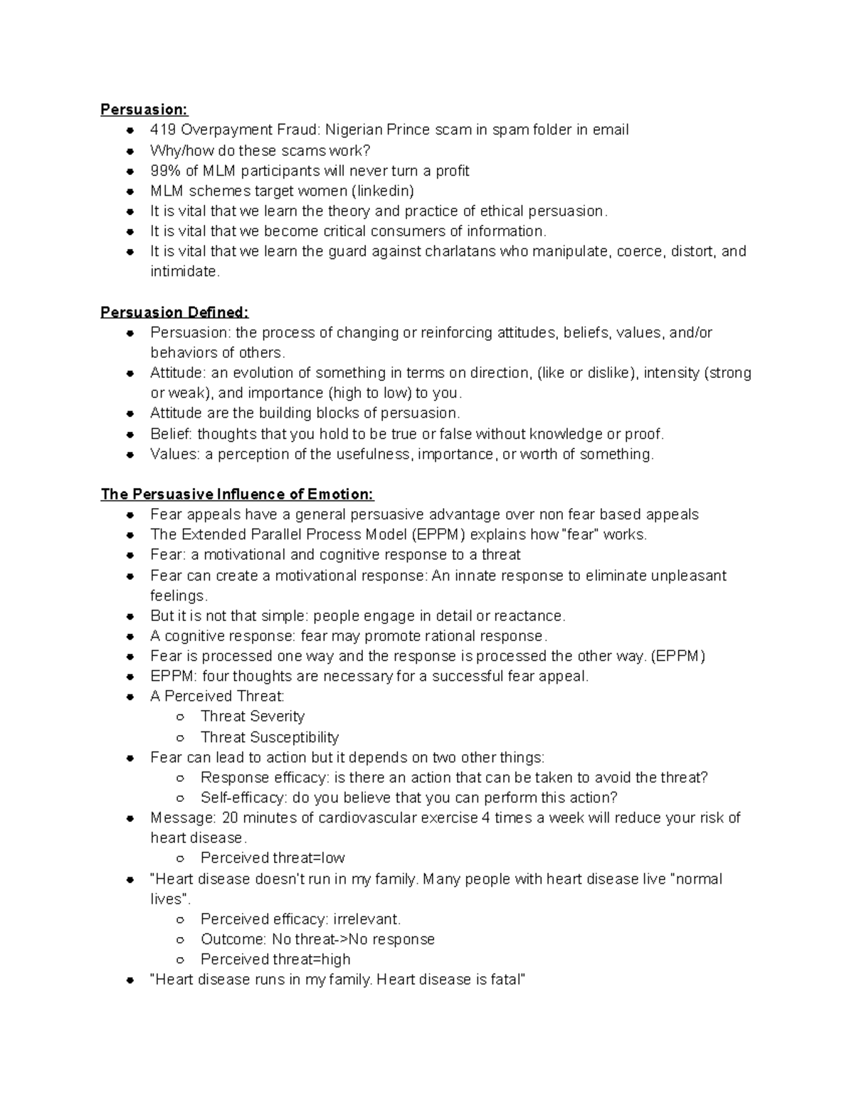 Communication Studies Final Exam - Persuasion: 419 Overpayment Fraud ...