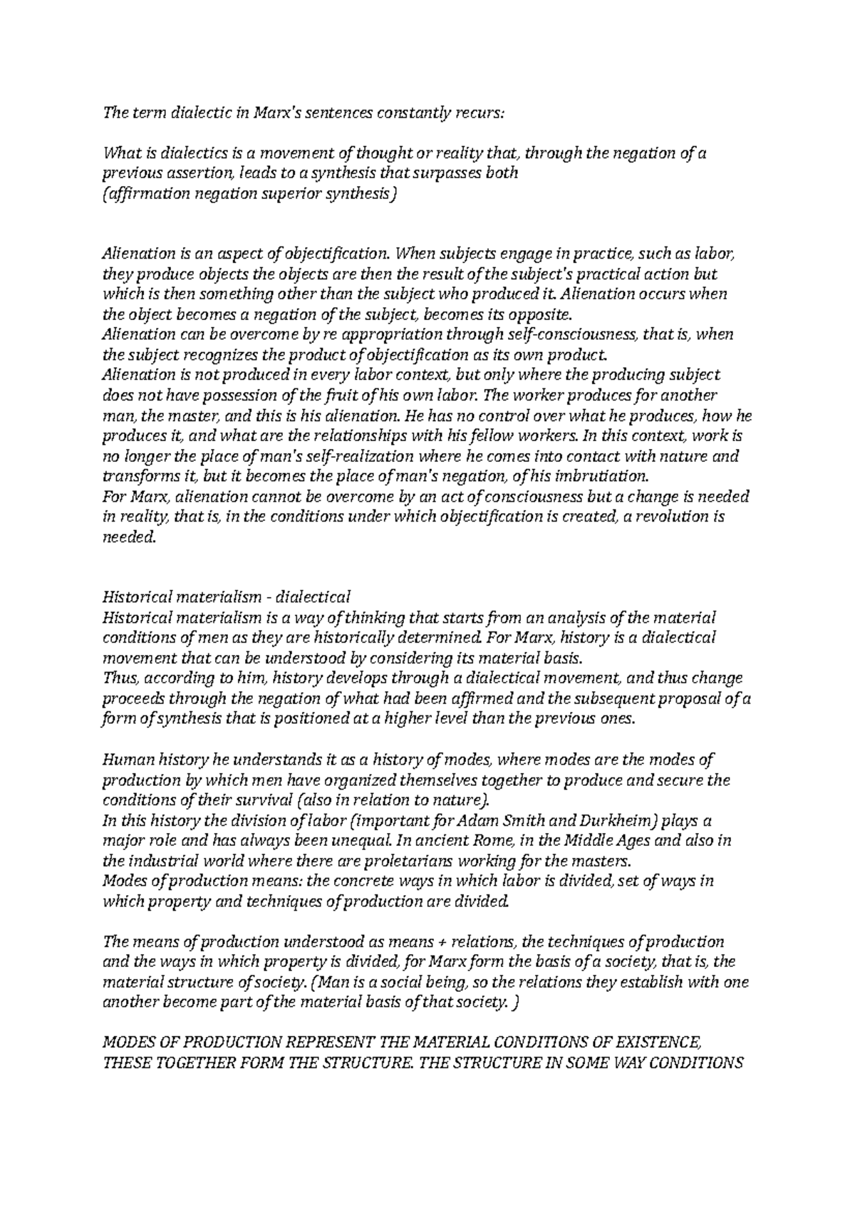 The Term Dialectic In Marx When Subjects Engage In Practice Such As