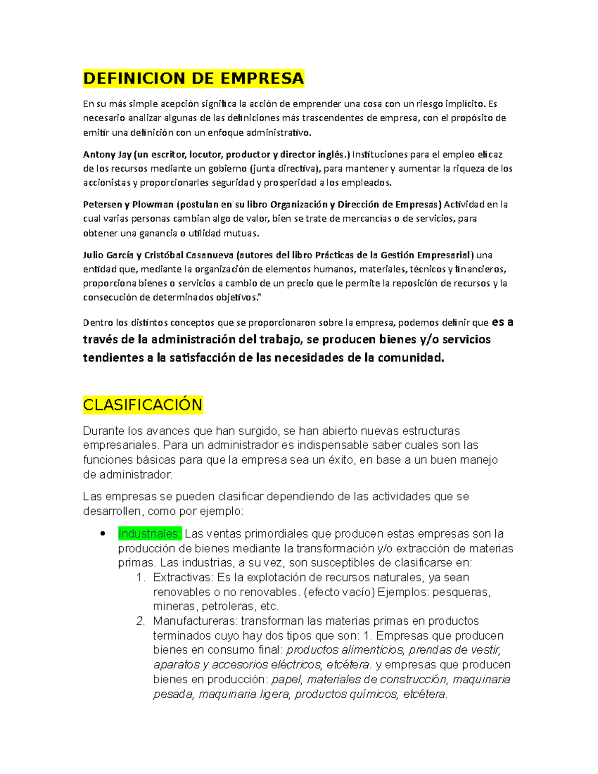 Definicion DE Empresa - DEFINICION DE EMPRESA En su más simple acepción ...