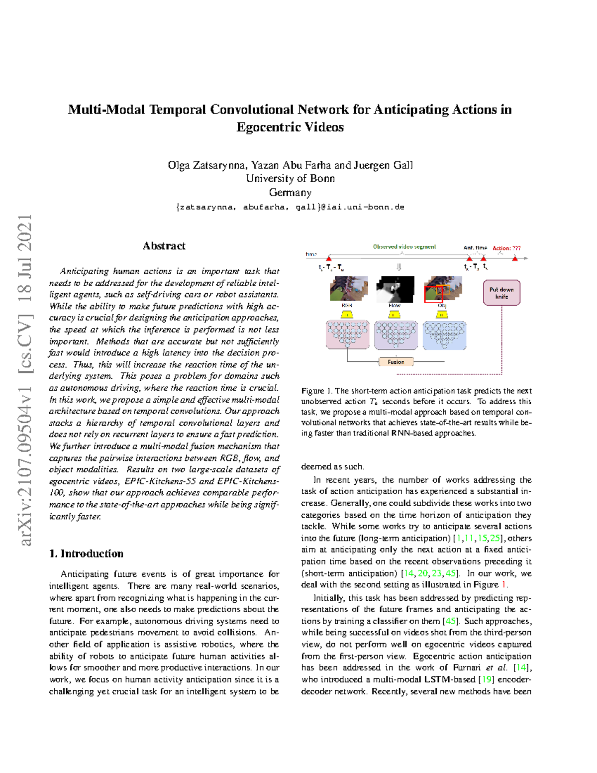 Multi-Modal Temporal Convolutional Network for Anticipating Actions in ...