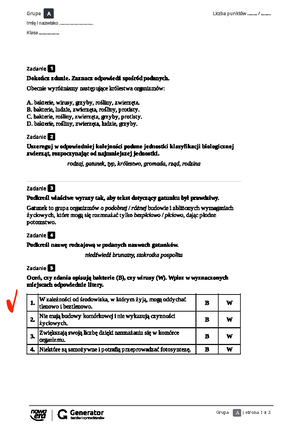 Test Budowa I Czynnosci Zyciowe Organizmow - Biologia Dla Nauczycieli ...