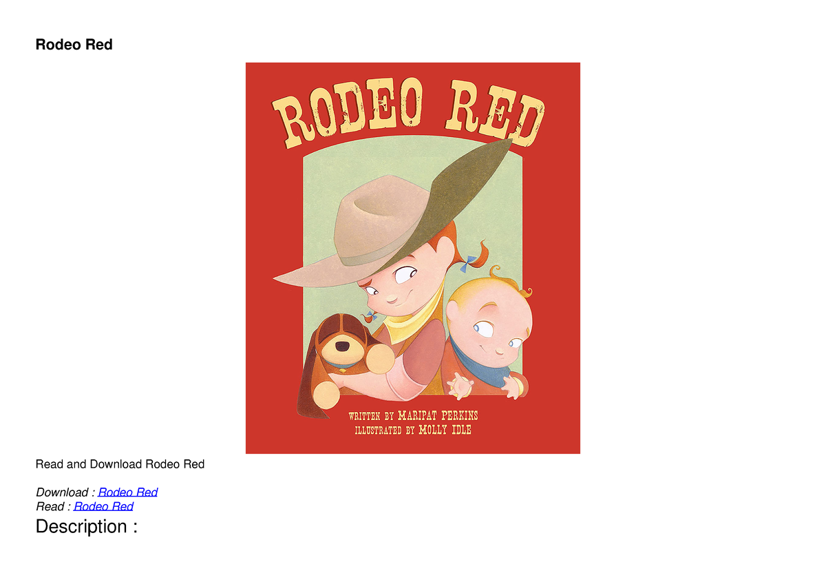 Download Book [PDF] Rodeo Red - Rodeo Red Read and Download Rodeo Red