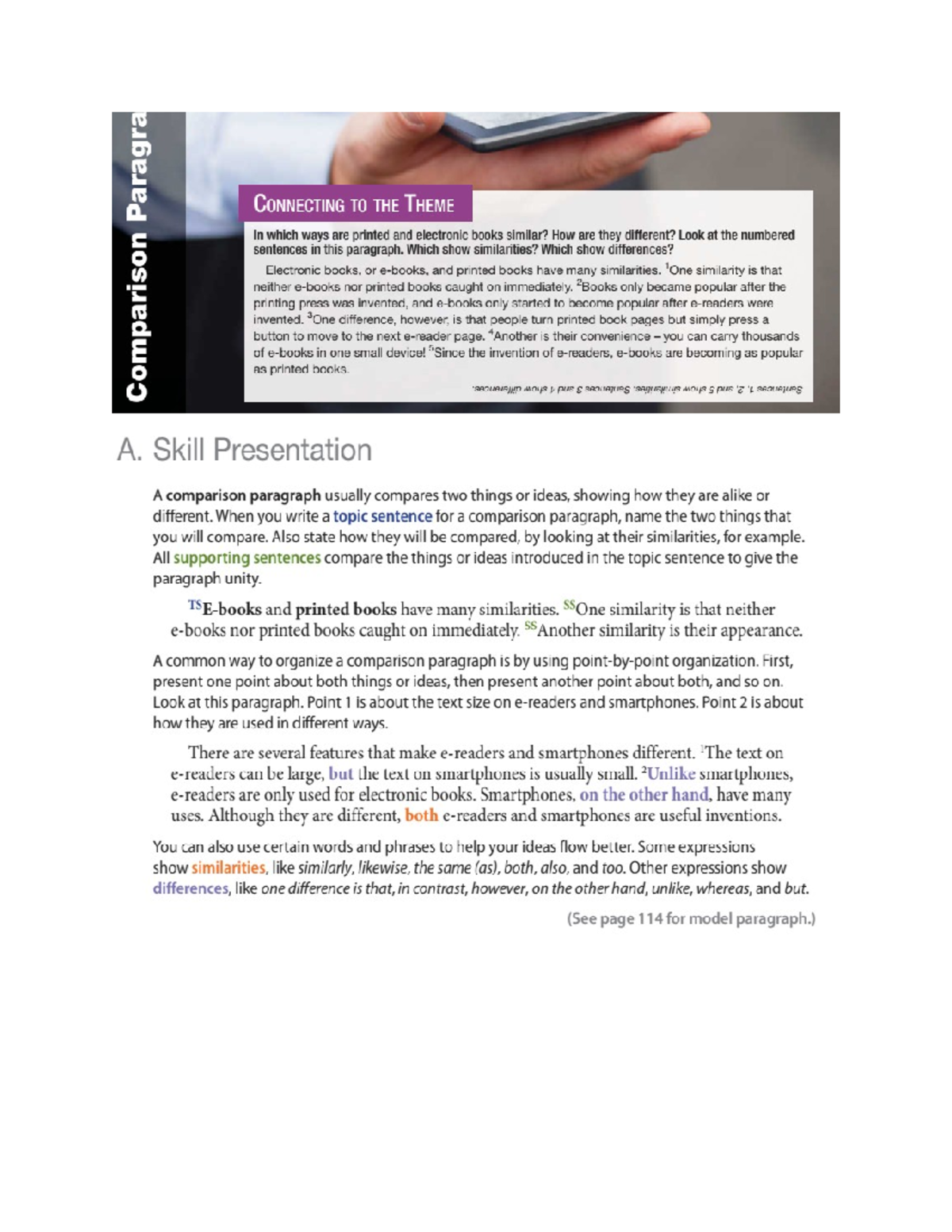 Comparison writing - for self-study - CONNECTING TO THE THEME In which ...