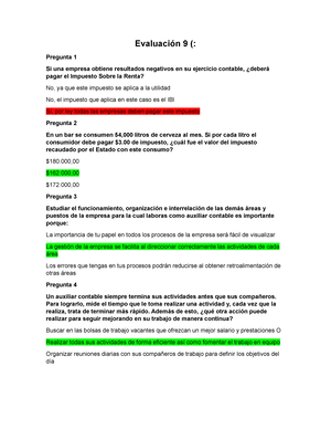 Examen 8 Auxiliar Contable Capacitate Para El Empleo - Evaluación 8 ...