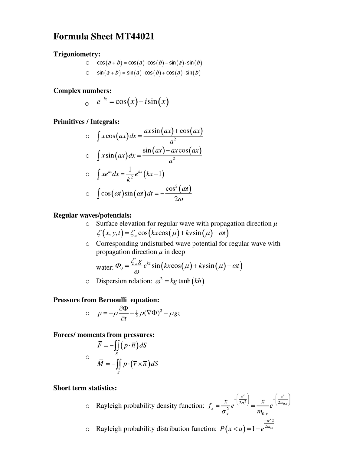 Formula sheet MT44021 combined 20232024 Formula Sheet MT