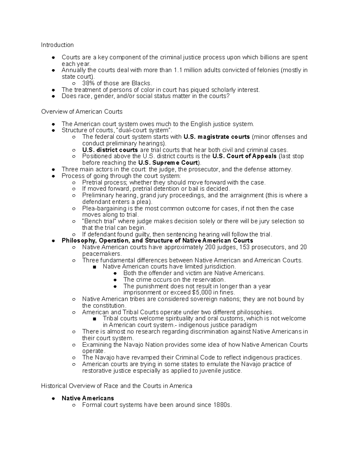 Chapter 5 Courts - Lecture Notes - Introduction Courts Are A Key ...