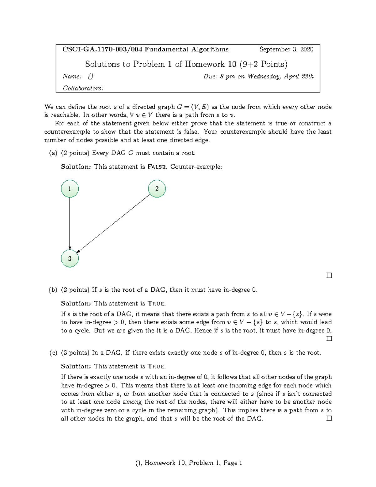 Ps10 - Assign - CSCI-GA-003/004 Fundamental Algorithms September 3 ...